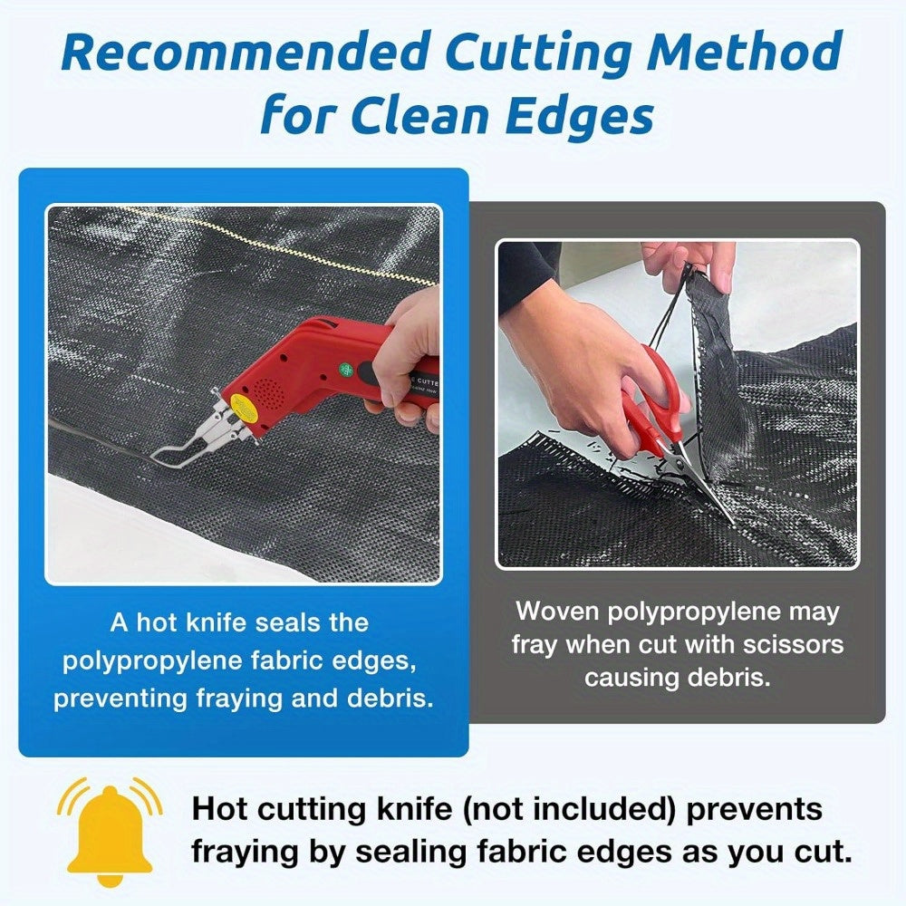 Premium Black Weed Barrier Landscape Fabric - Heavy Duty Woven Ground Cloth