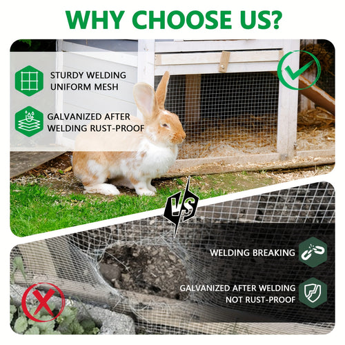 1/2 Inch  4ft x 100ft   Galvanized Welded Cage Wire Mesh Roll Supports Poultry Netting Cage Fence