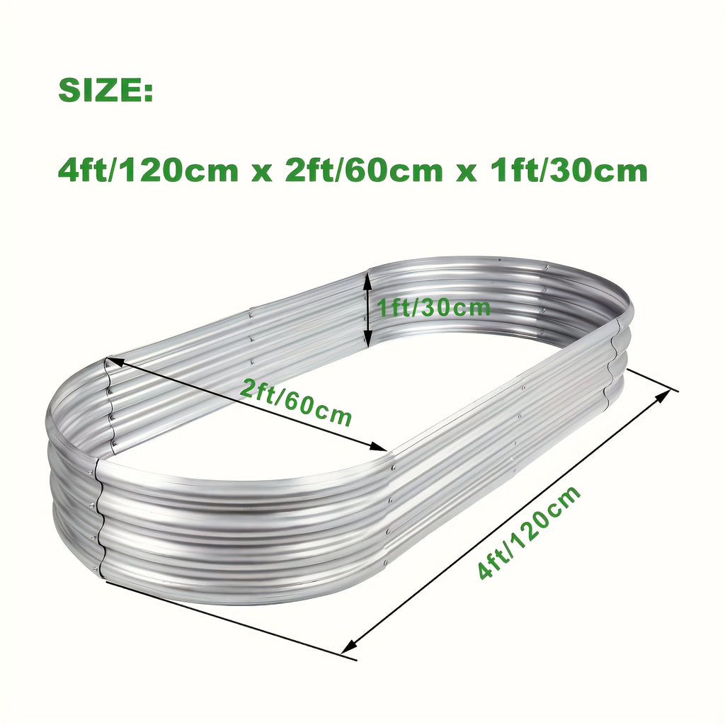 Metal Raised Garden Beds, Galvanized Planting Beds For Vegetables, Outdoor Planting Of Flowers, Vegetables, Herbs, Fruit Trees, Garden Yard Planting, Flower Beds For Growing Vegetables