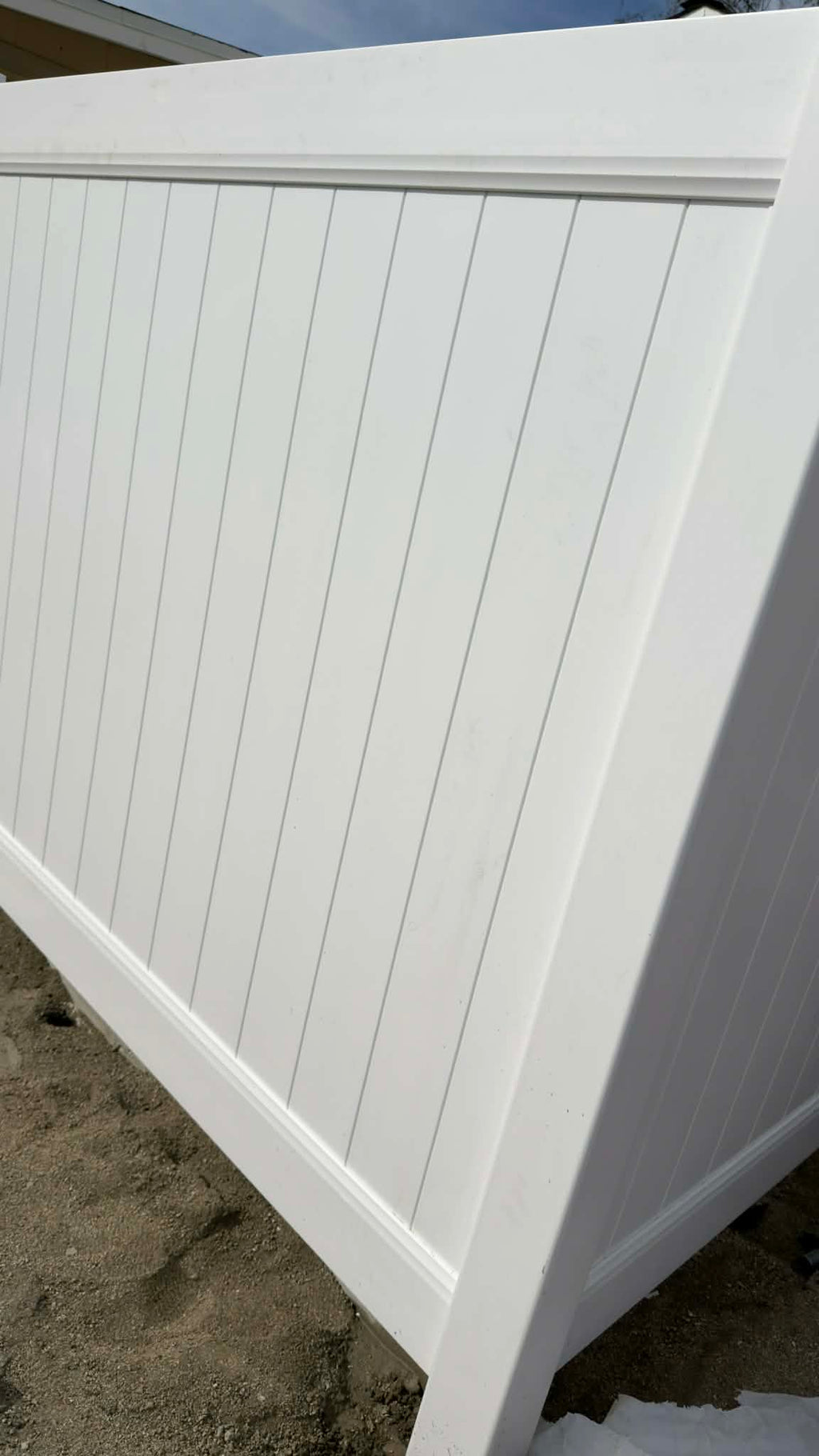 Vinyl Fence Full Panel – 8 ft Section (Includes Post & Hardware)