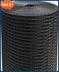 Hardware Cloth 1/2 inch, Chicken Wire Mesh Rol 24'' x 50' 19 Gauge - Black Vinyl Coated Wire Fence Roll, Welded Wire Fencing