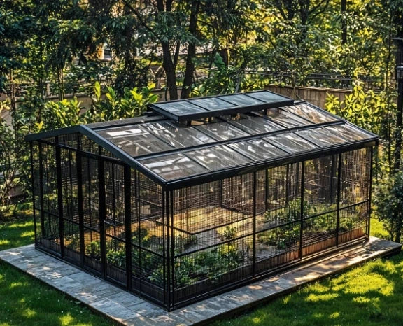 Hardware Cloth 1/2 inch, Chicken Wire Mesh Rol 24'' x 50' 19 Gauge - Black Vinyl Coated Wire Fence Roll, Welded Wire Fencing