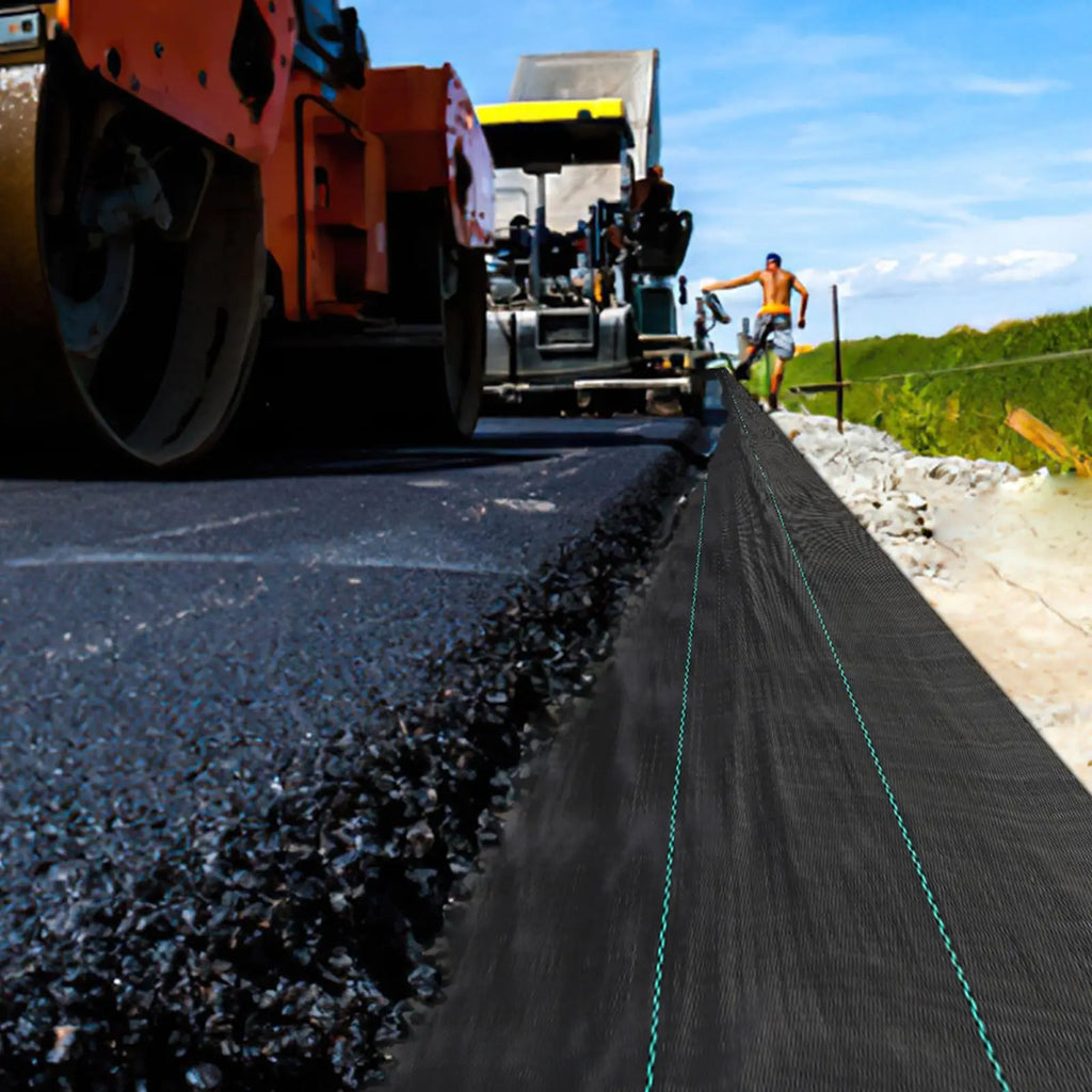 3/4/6*300/600FT Weed Barrier Landscape Fabric,Heavy Duty Weed Block Fabric, Woven Driveway Garden Cloth for Greenhouse,Yard,Flow