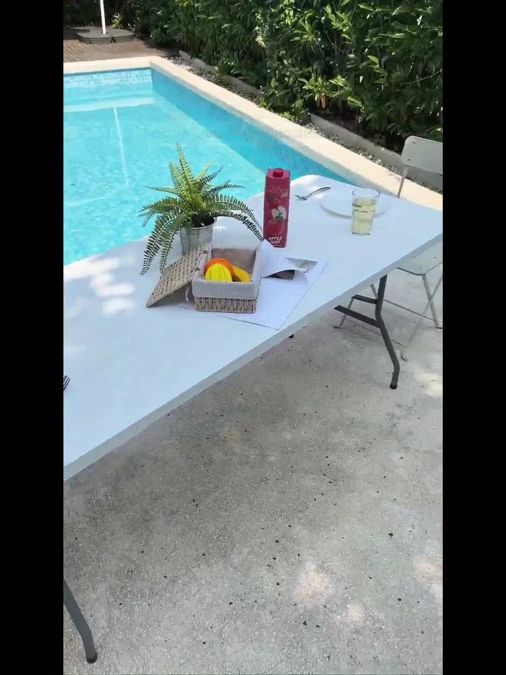 Heavy-Duty 4ft/6ft Folding Table with Handle, Portable Plastic 6 Foot Folding Table for Easy Storage