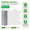 1/2 Inch  4ft x 100ft   Galvanized Welded Cage Wire Mesh Roll Supports Poultry Netting Cage Fence