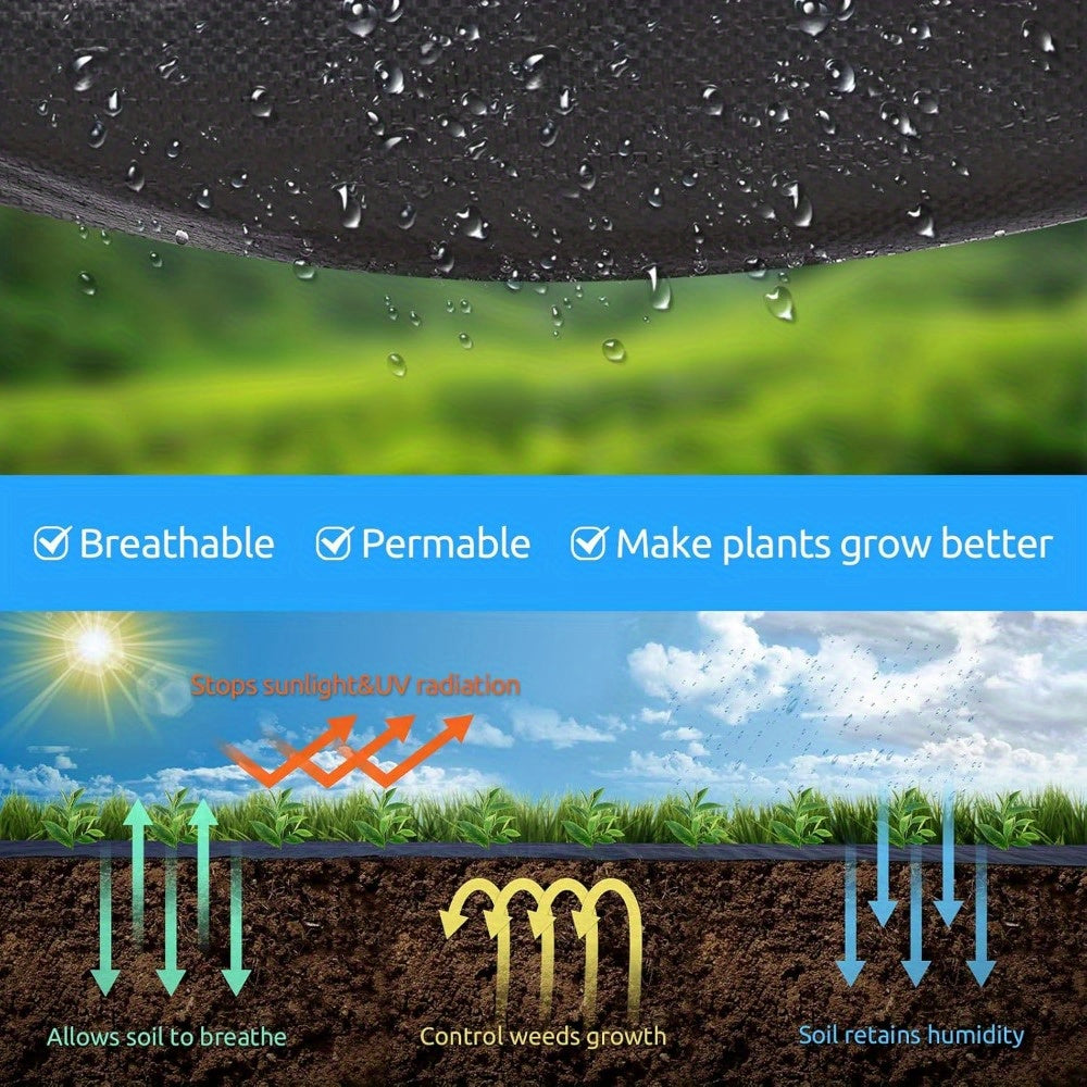 Premium Black Weed Barrier Landscape Fabric - Heavy Duty Woven Ground Cloth