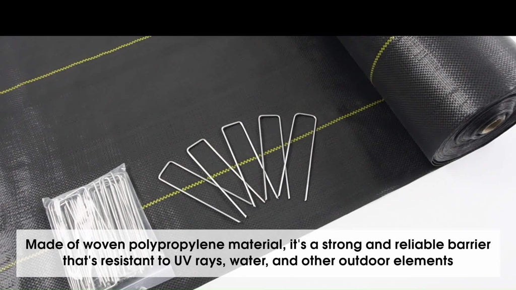 Premium Black Weed Barrier Landscape Fabric - Heavy Duty Woven Ground Cloth