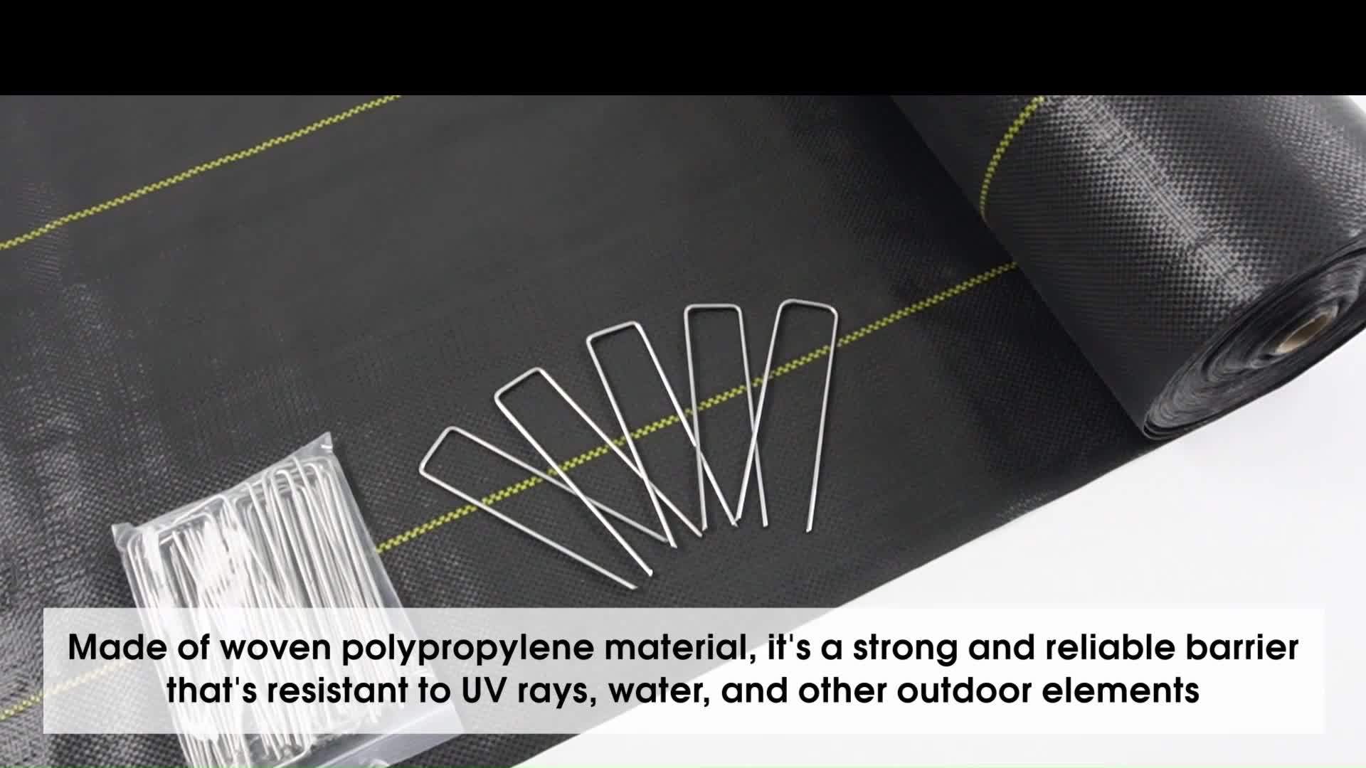 Premium Black Weed Barrier Landscape Fabric - Heavy Duty Woven Ground Cloth