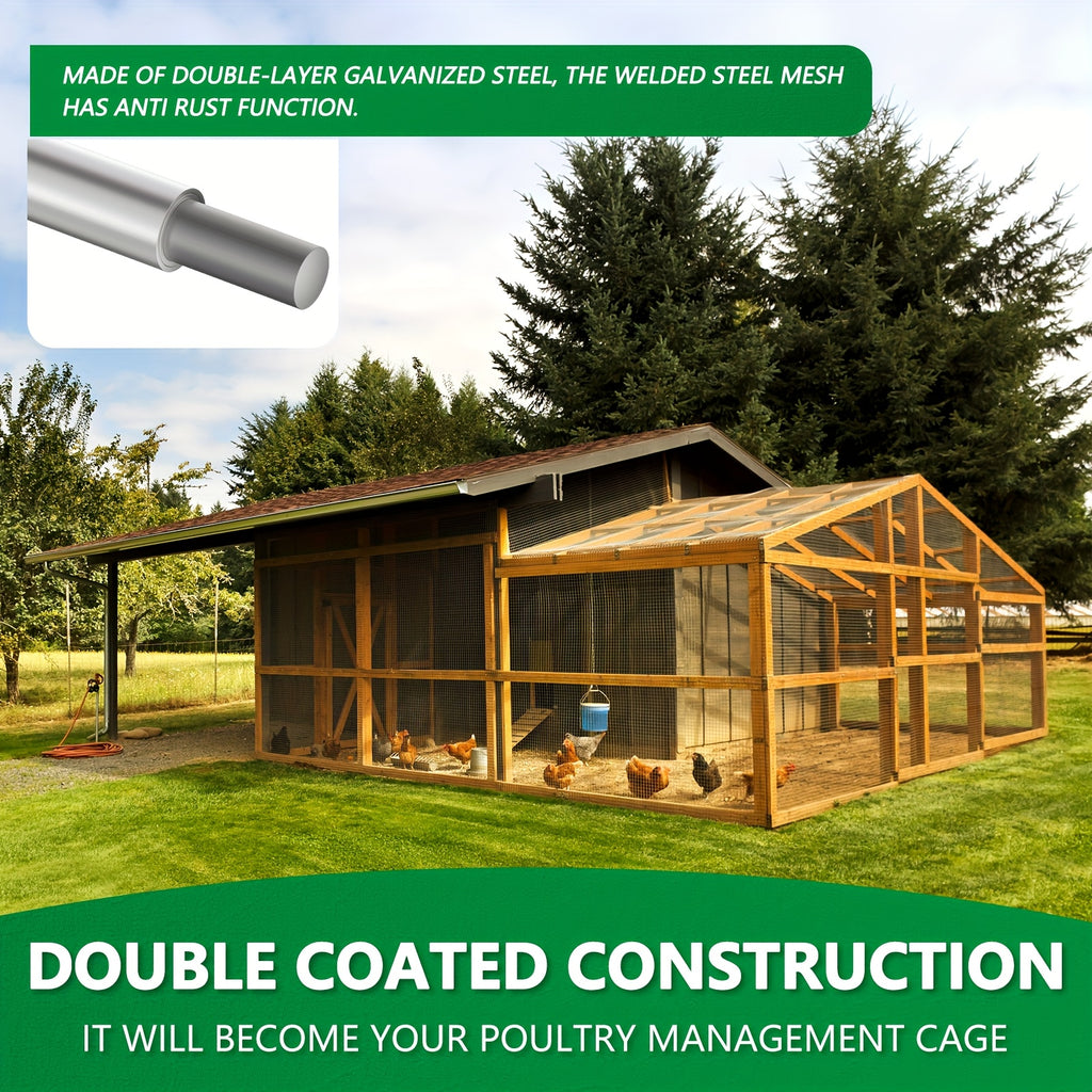 1/2 Inch  4ft x 100ft   Galvanized Welded Cage Wire Mesh Roll Supports Poultry Netting Cage Fence