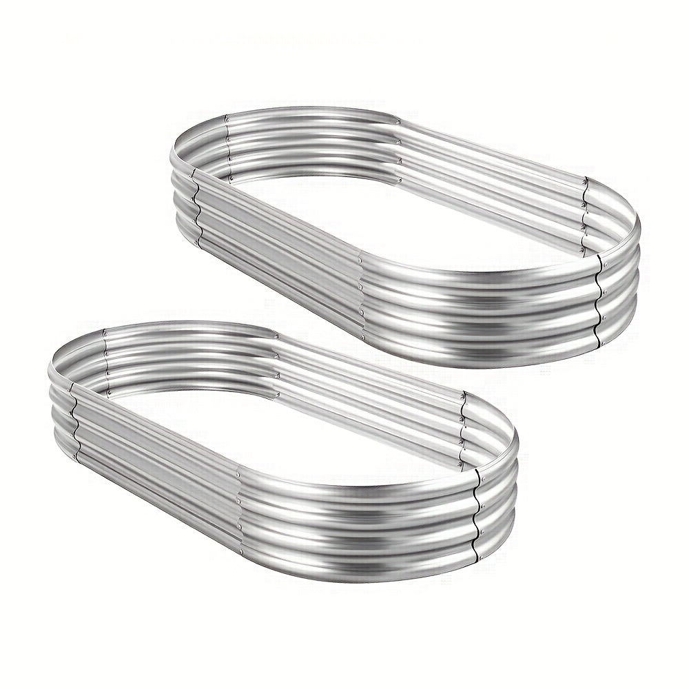 Metal Raised Garden Beds, Galvanized Planting Beds For Vegetables, Outdoor Planting Of Flowers, Vegetables, Herbs, Fruit Trees, Garden Yard Planting, Flower Beds For Growing Vegetables